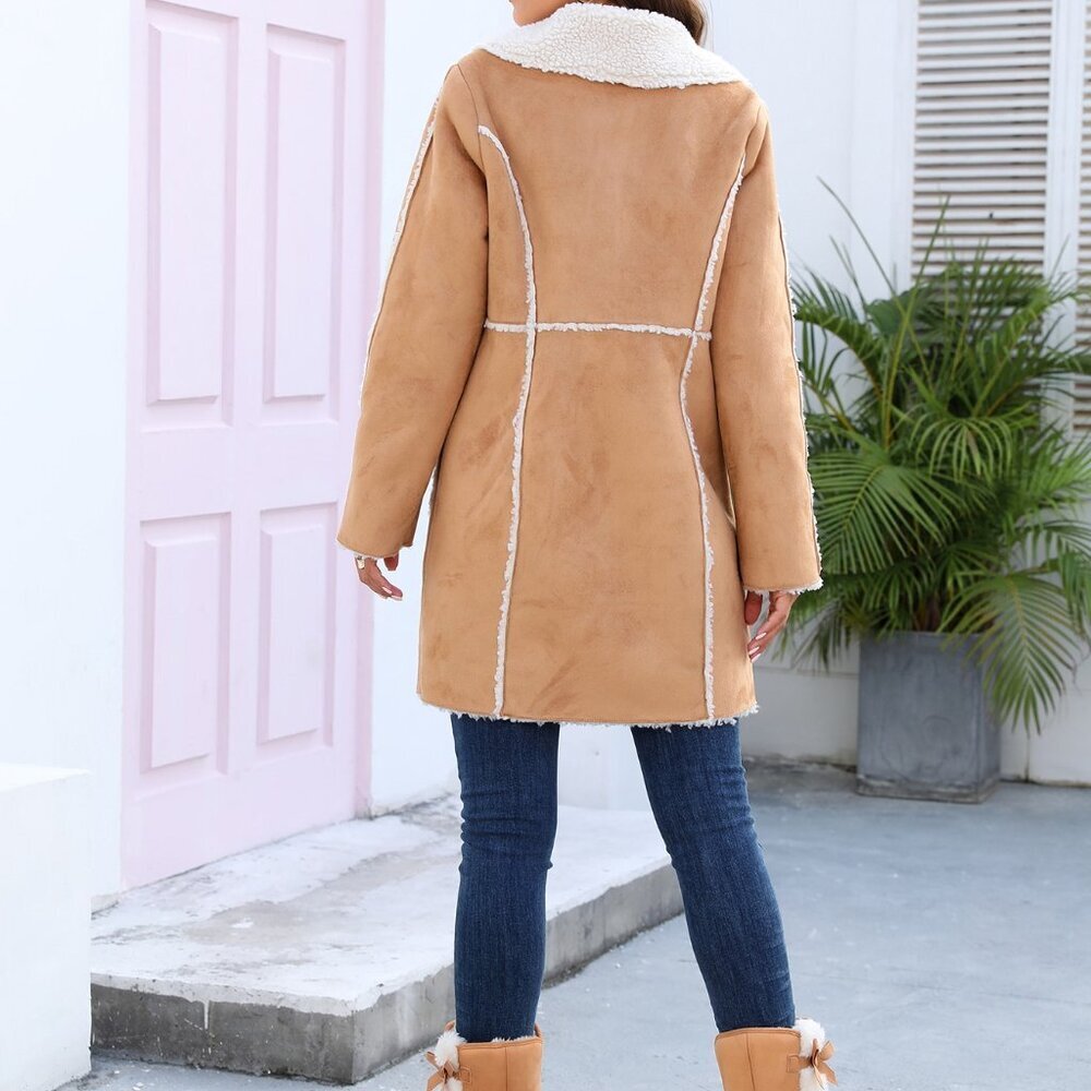 Camel Casual Women's Flap Pocket Sherpa Lined Coat - Picture 2 of 8